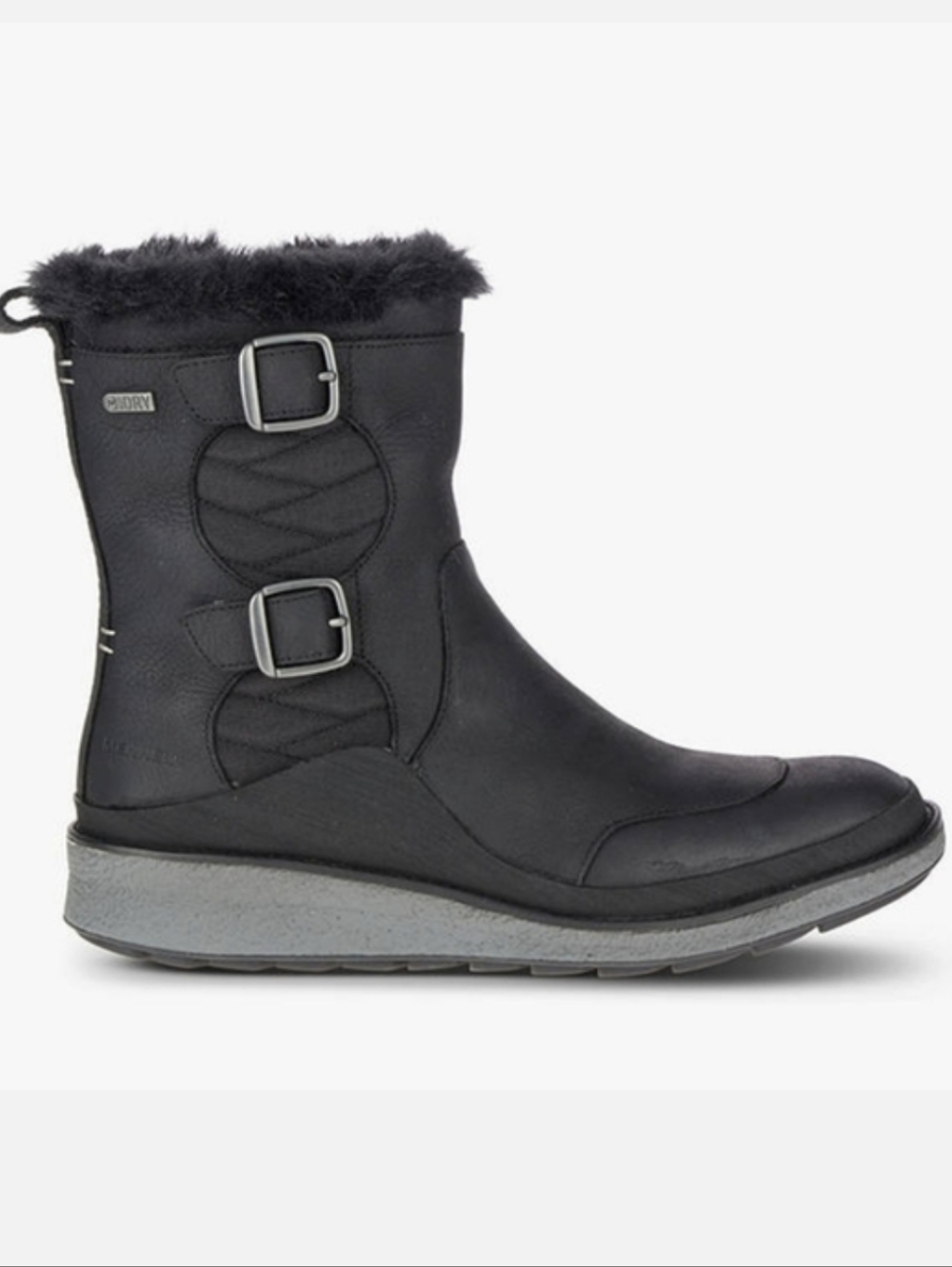 Merrell Tremblant Ezra Boots Zip Polar Black Leather Waterproof Snow Womens Sz 8